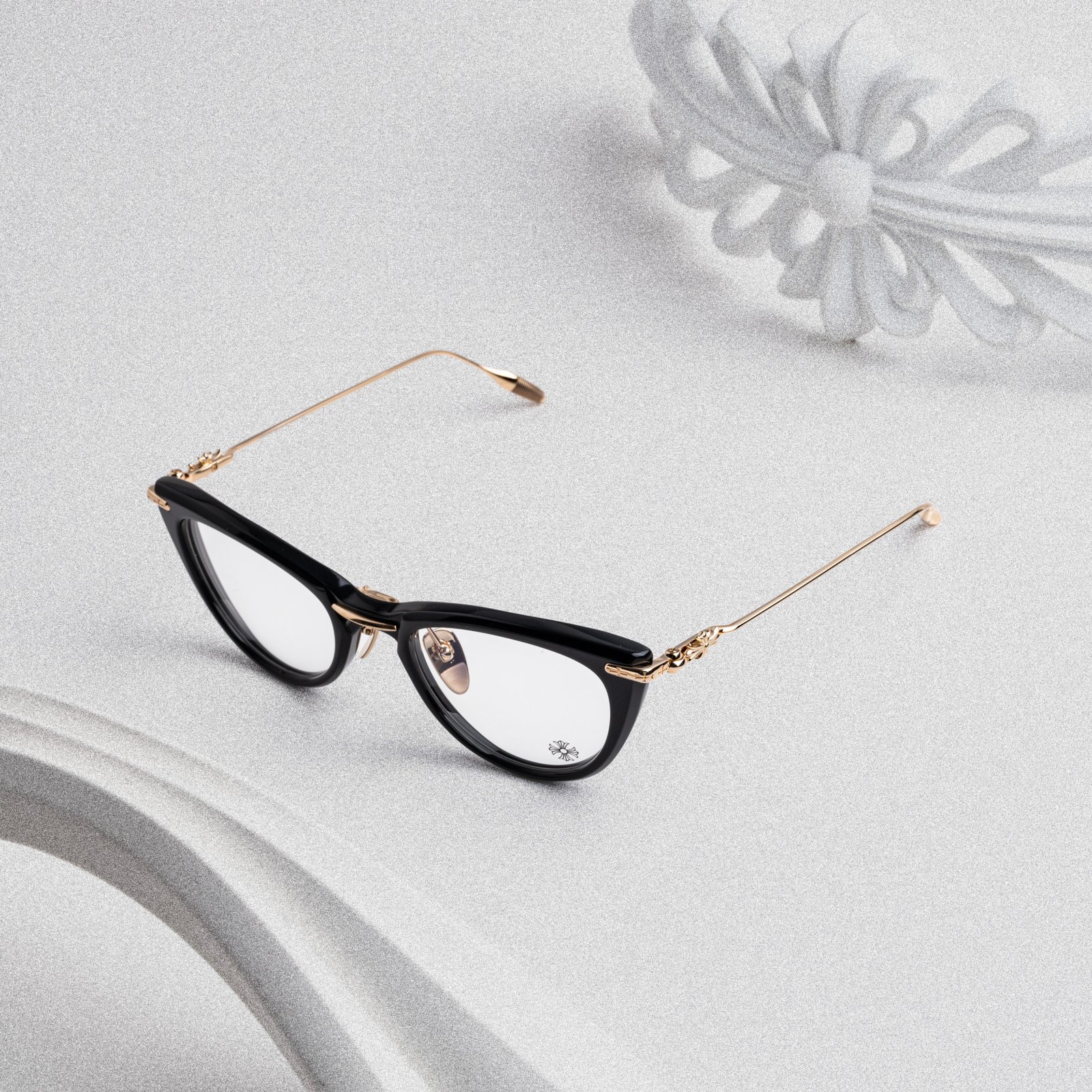 CHROME HEARTS NEW LOVER BLACK/GOLD PLATED