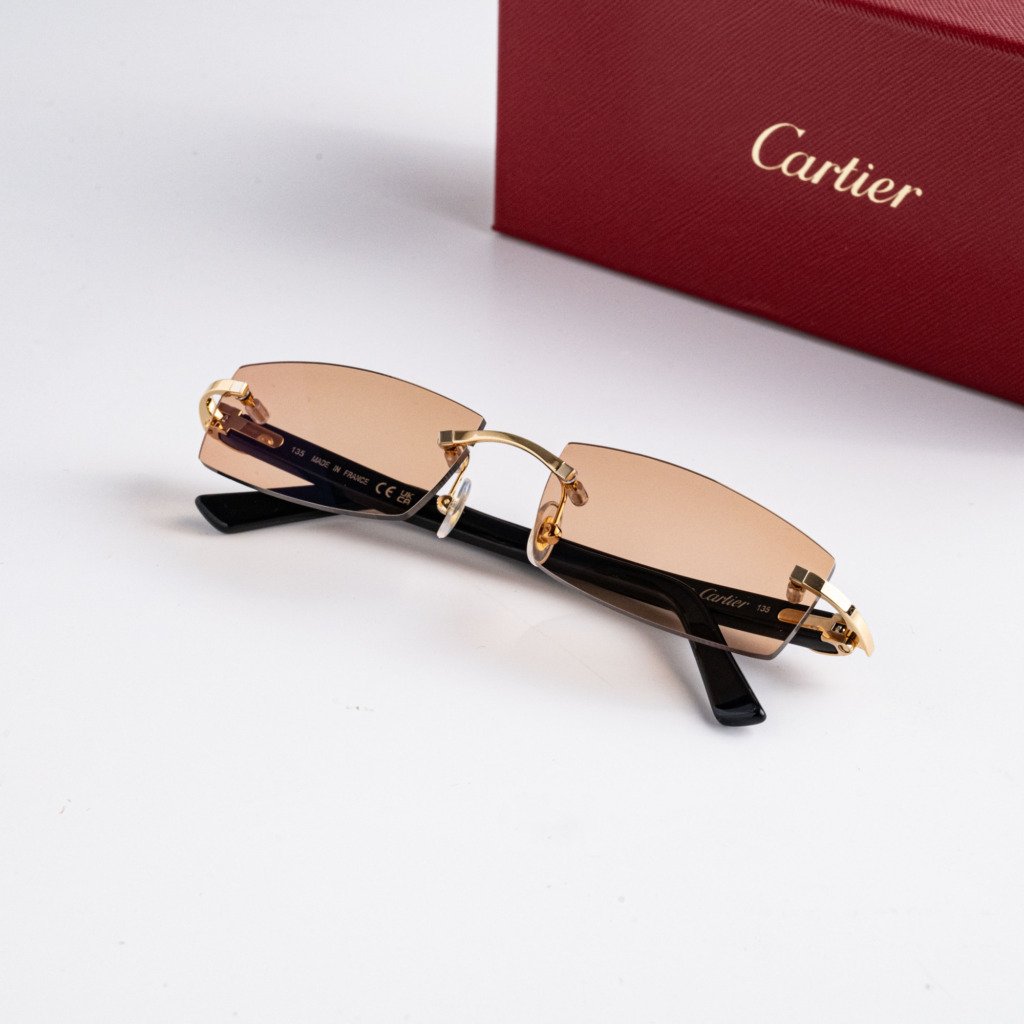 CARTIER CT0048O 002 BURNT SUGAR CUSTOM LENSES – 53-16-135 (2)