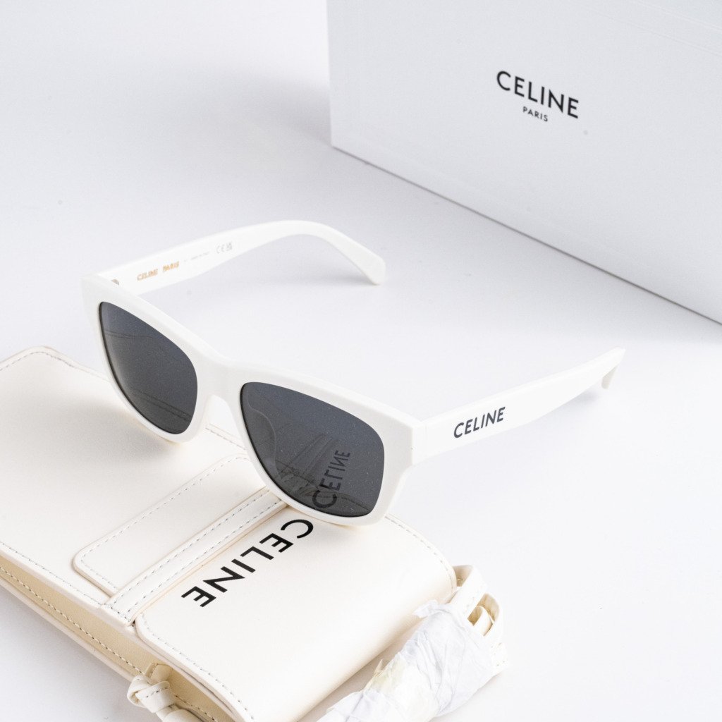 CELINE CL40249U 25A WHITE DARK GREY – 55-17-145 (1)
