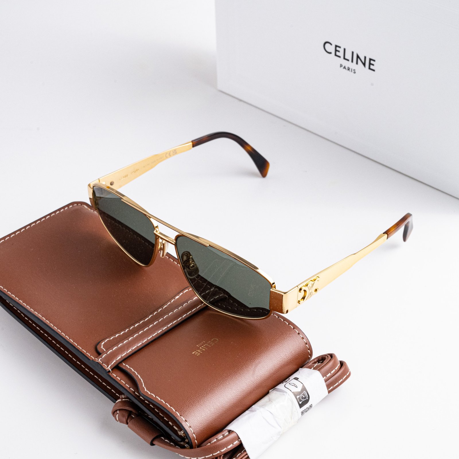 CELINE CL40281U 30N METAL GREEN