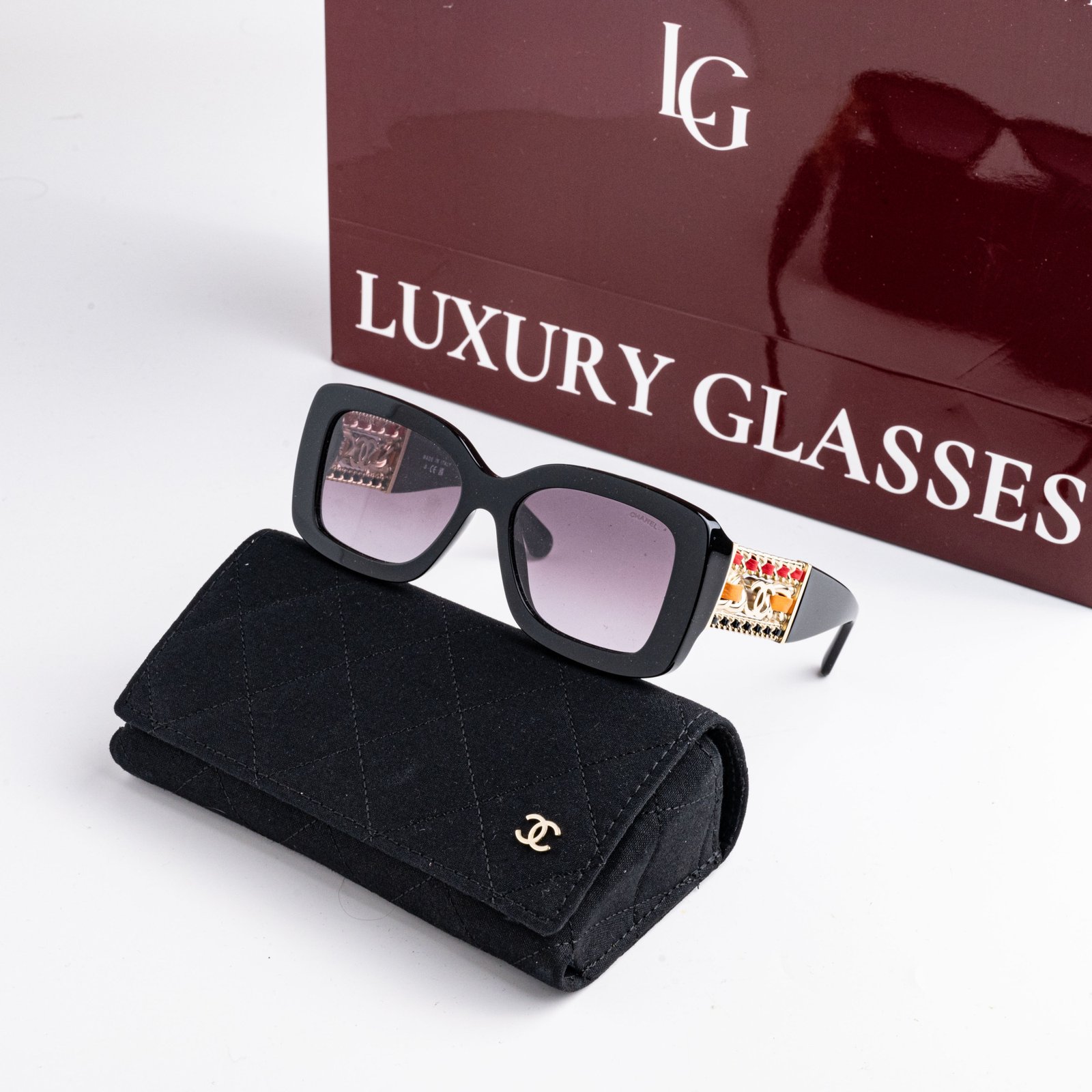 CHANEL 0CH5535Q C622S1 BLACK BORDEAUX