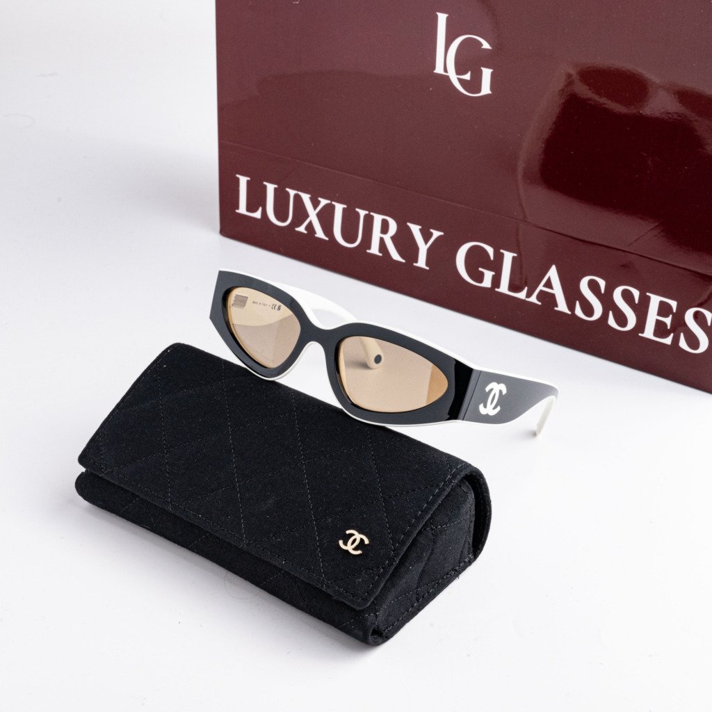 CHANEL 0CH6056 165653 BLACK WHITE BROWN – 54-20-140 (1)