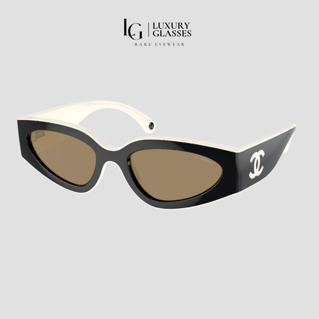 CHANEL 0CH6056 165653 BLACK WHITE BROWN – 54-20-140 (1)