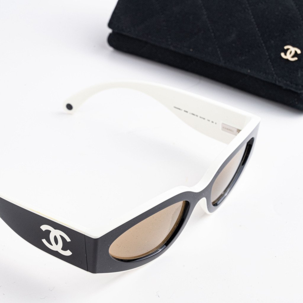 CHANEL 0CH6056 165653 BLACK WHITE BROWN – 54-20-140 (5)