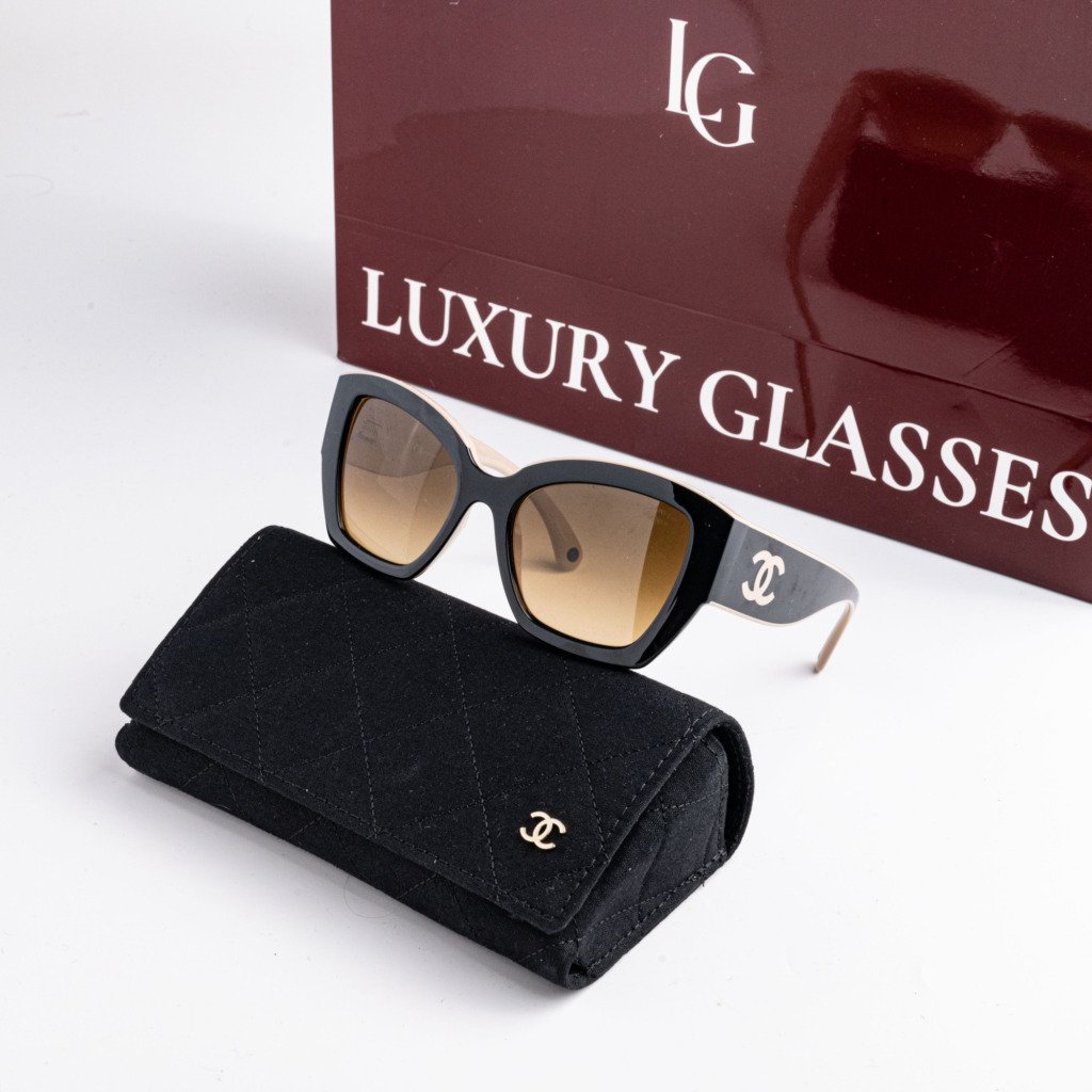 CHANEL 0CH6058 165651 BLACK WHITE BEIGE – 53-19-140 (1)