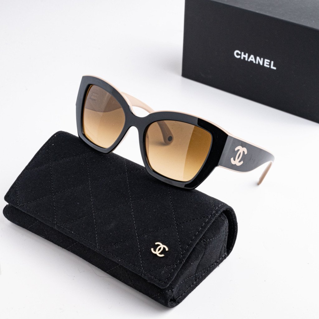 CHANEL 0CH6058 165651 BLACK WHITE BEIGE – 53-19-140 (2)