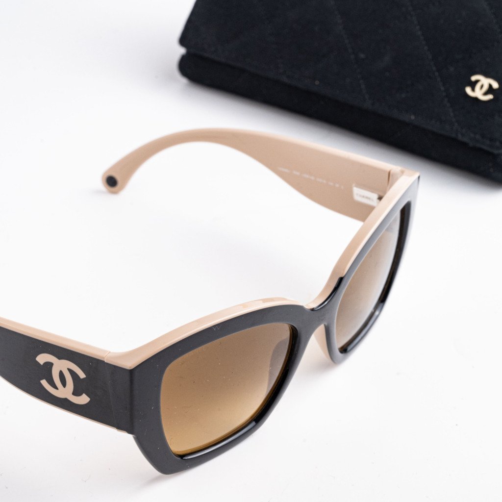 CHANEL 0CH6058 165651 BLACK WHITE BEIGE – 53-19-140 (5)