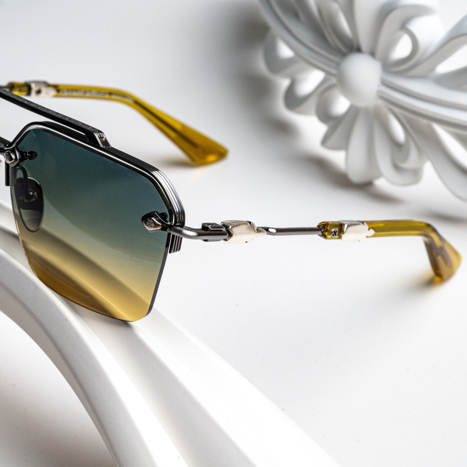 CHROME HEARTS BIDI ESEM PEWTER MALT – 57-18-153 (2)