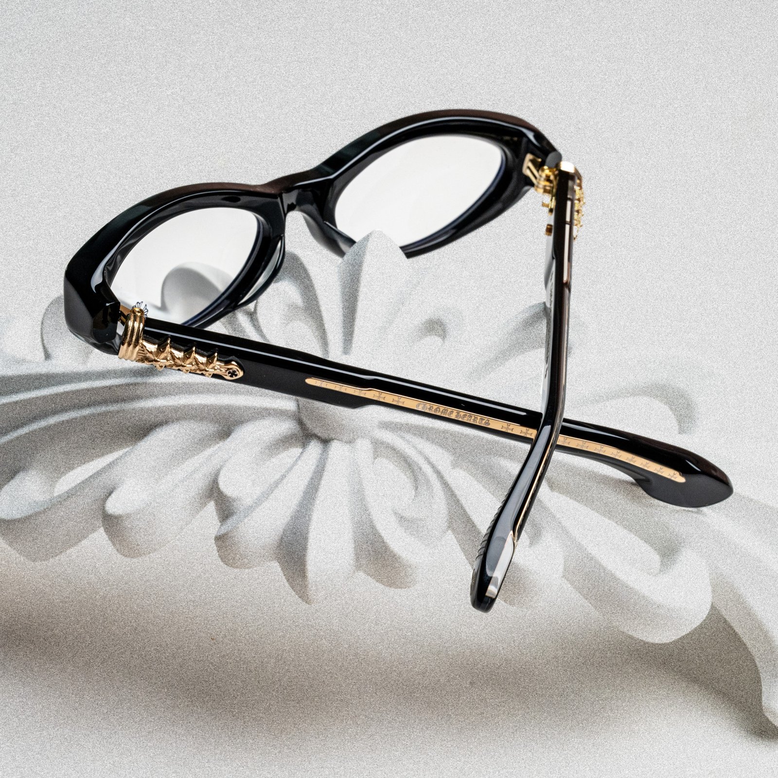 CHROME HEARTS BLASTER BLACK-18KGP – 54-20-144 (3)