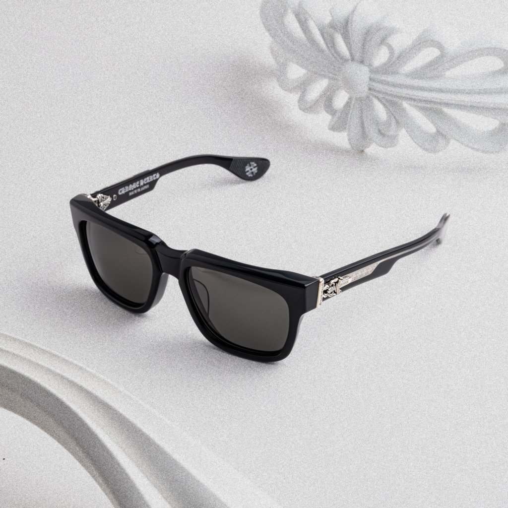 CHROME HEARTS BOX OFFICER BLACK DARK GREY – 56-19-144 (1)