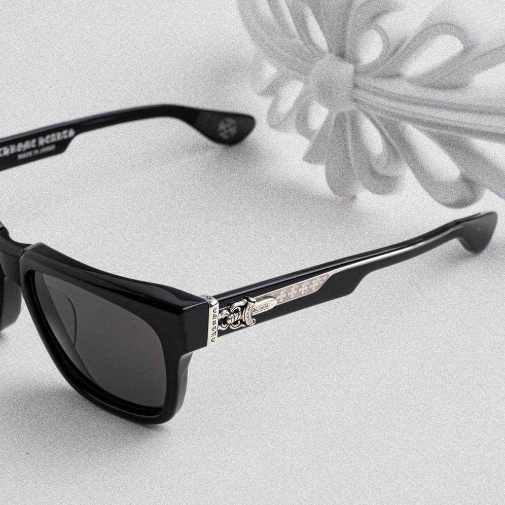 CHROME HEARTS BOX OFFICER BLACK DARK GREY – 56-19-144 (2)