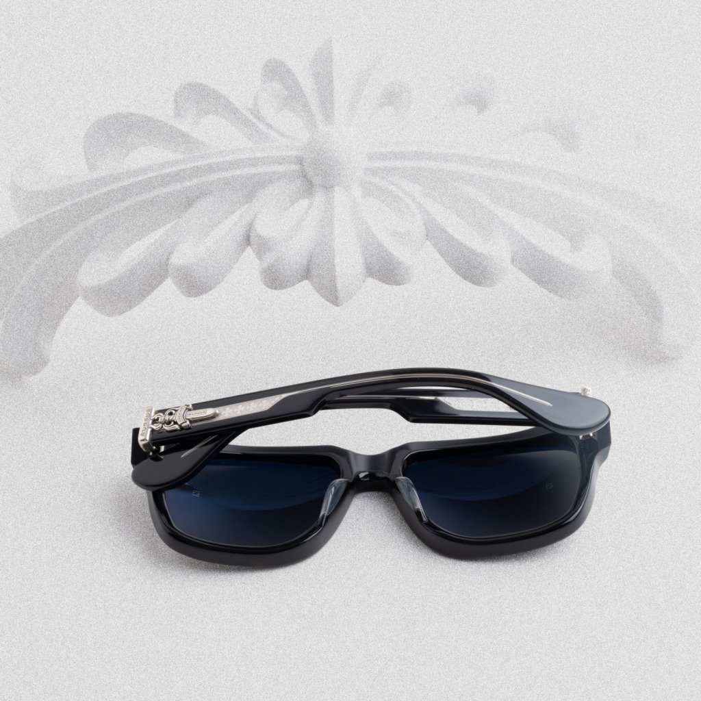 CHROME HEARTS BOX OFFICER BLACK DARK GREY – 56-19-144 (3)