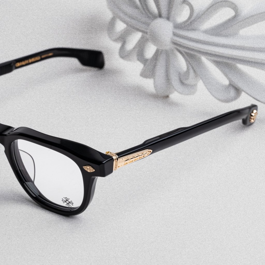 CHROME HEARTS CHIRP CHIRP BLACK-18KGP – 49-23-141 (2)