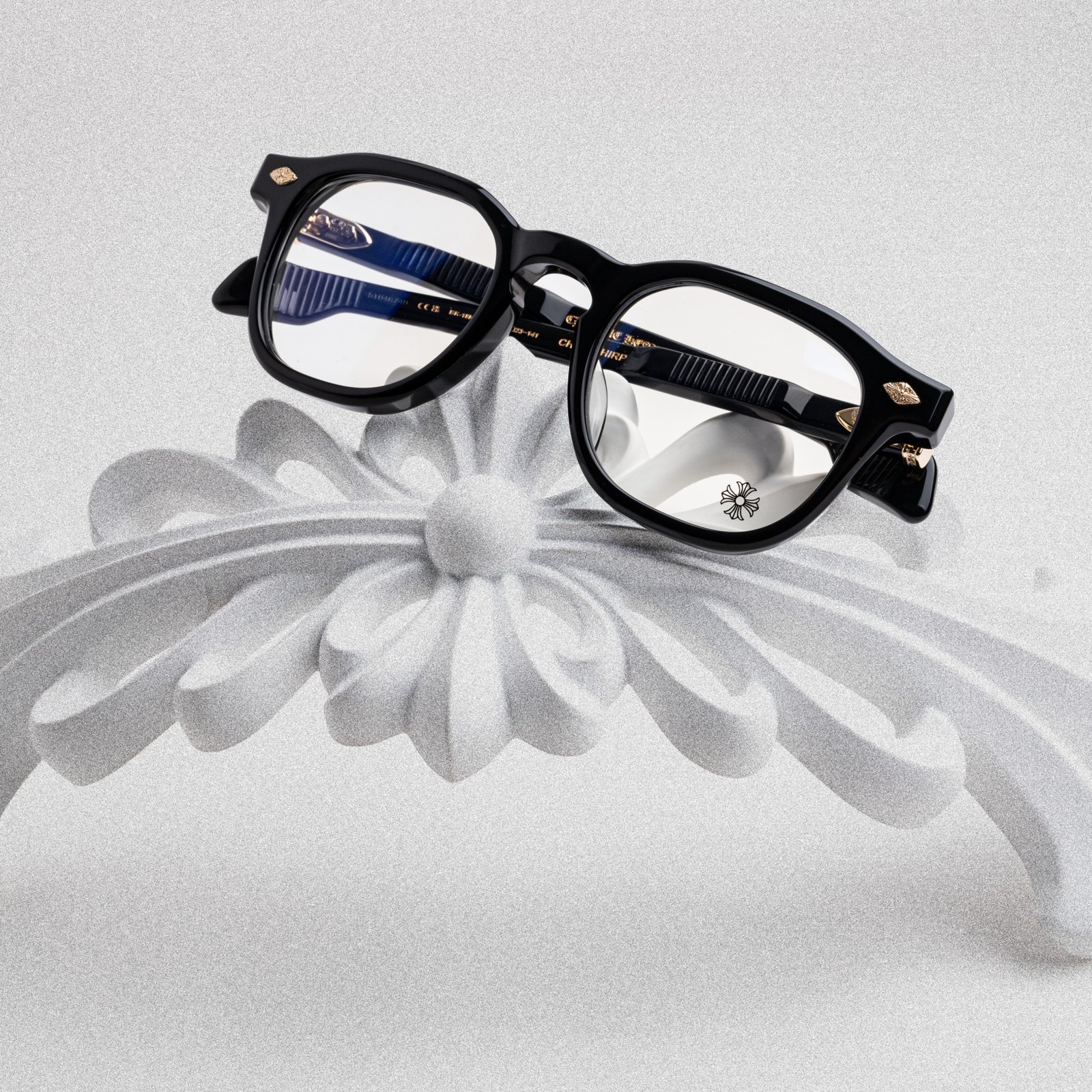 CHROME HEARTS CHIRP CHIRP BLACK-18KGP – 49-23-141 (4)