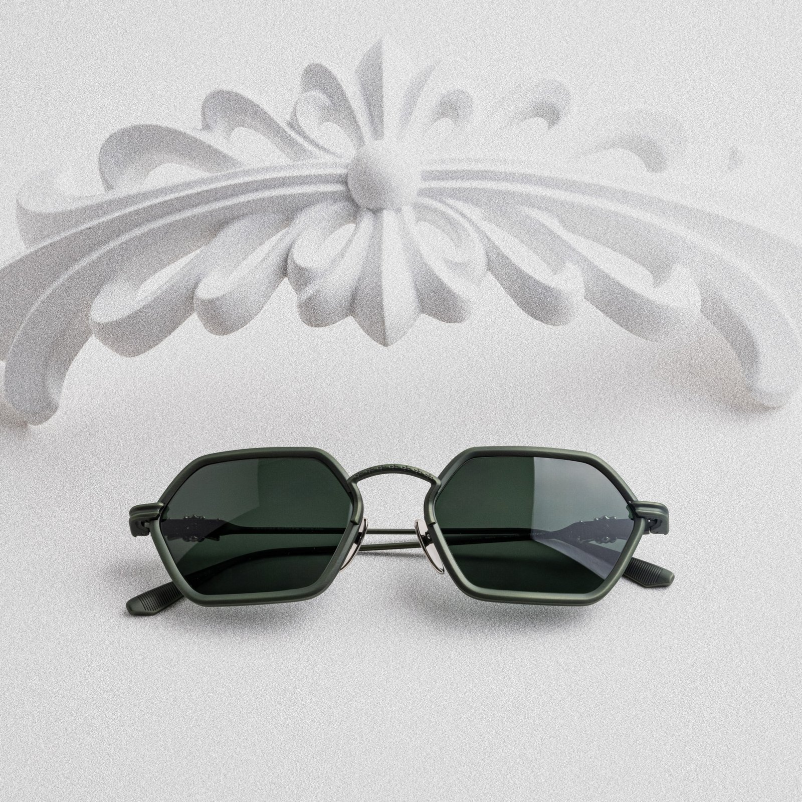 CHROME HEARTS DATASS BRUSHED DARK OLIVE – 54-21-148 (4)