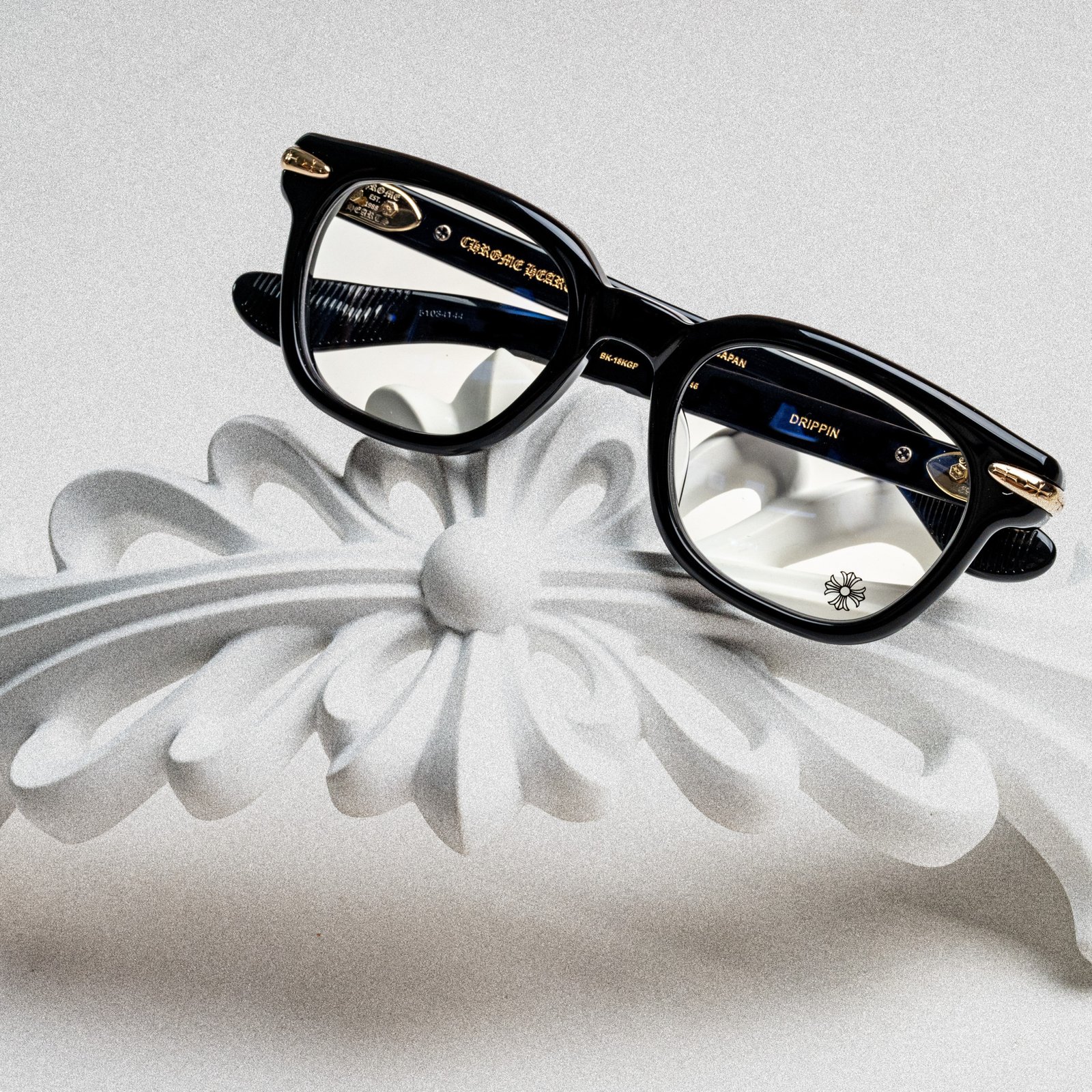 CHROME HEARTS DRIPPIN BLACK – 18K GOLD PLATED – 51-22-146 (4)