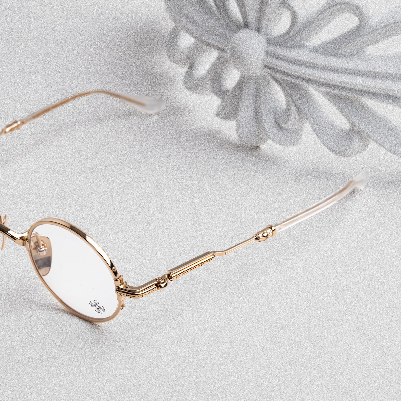 CHROME HEARTS EDITH F. CRYSTAL-GOLD PLATED – 42-25-140 (2)