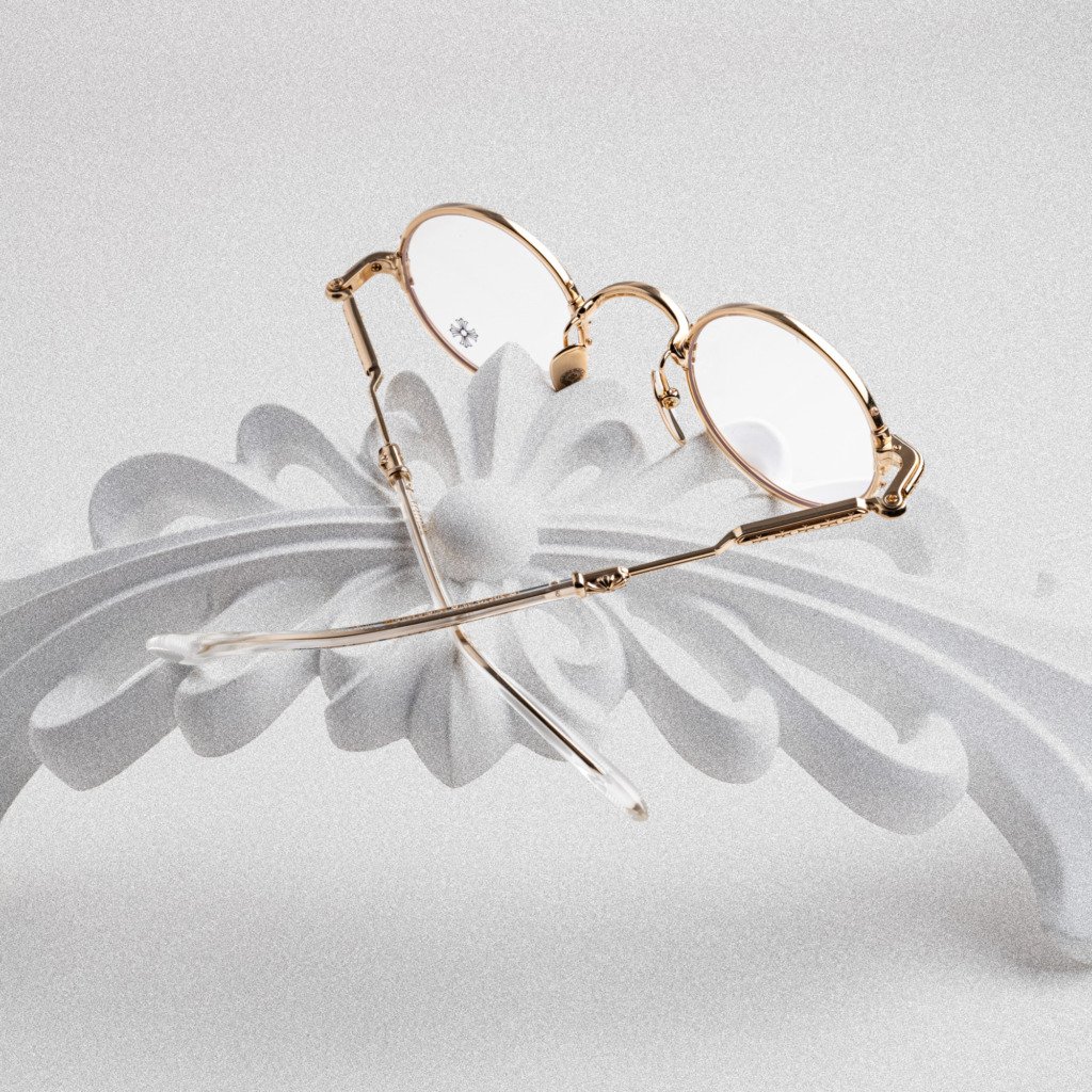 CHROME HEARTS EDITH F. CRYSTAL-GOLD PLATED – 42-25-140 (3)