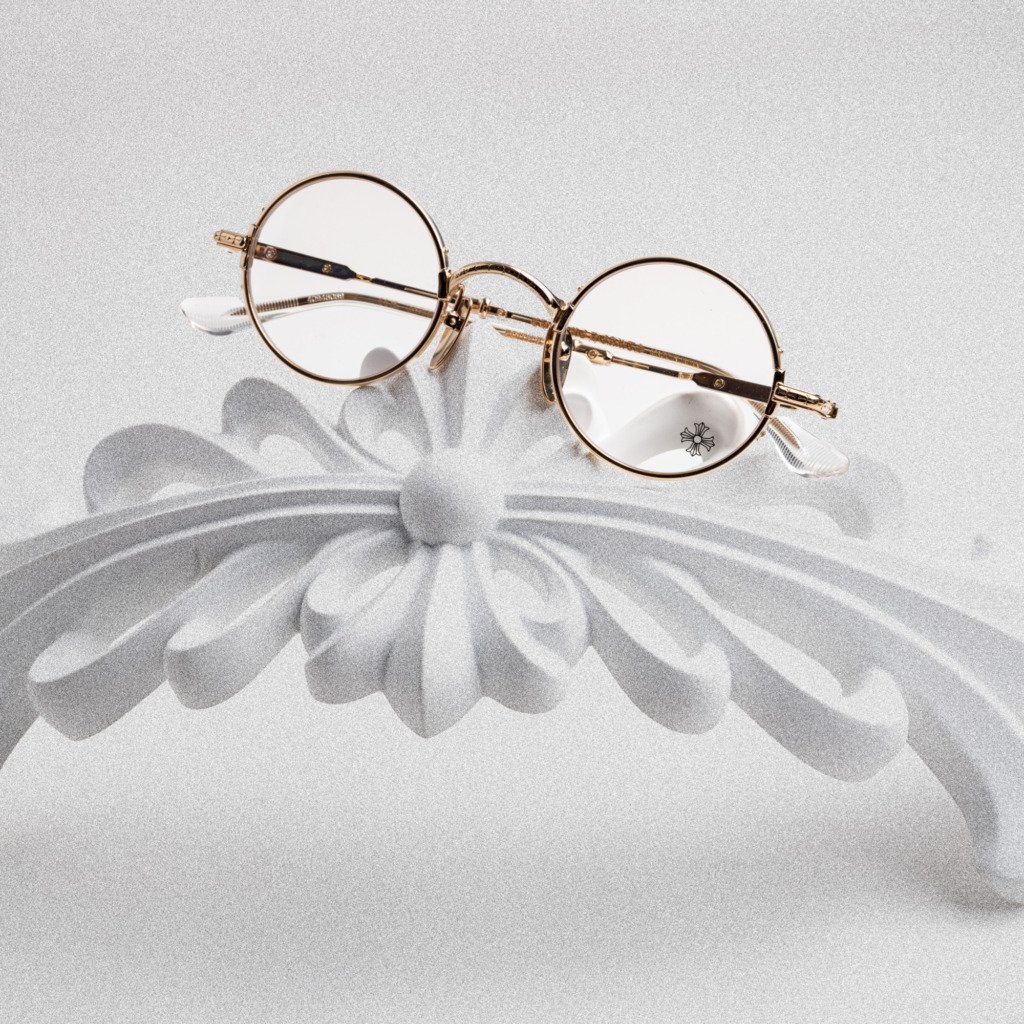 CHROME HEARTS EDITH F. CRYSTAL-GOLD PLATED – 42-25-140 (4)