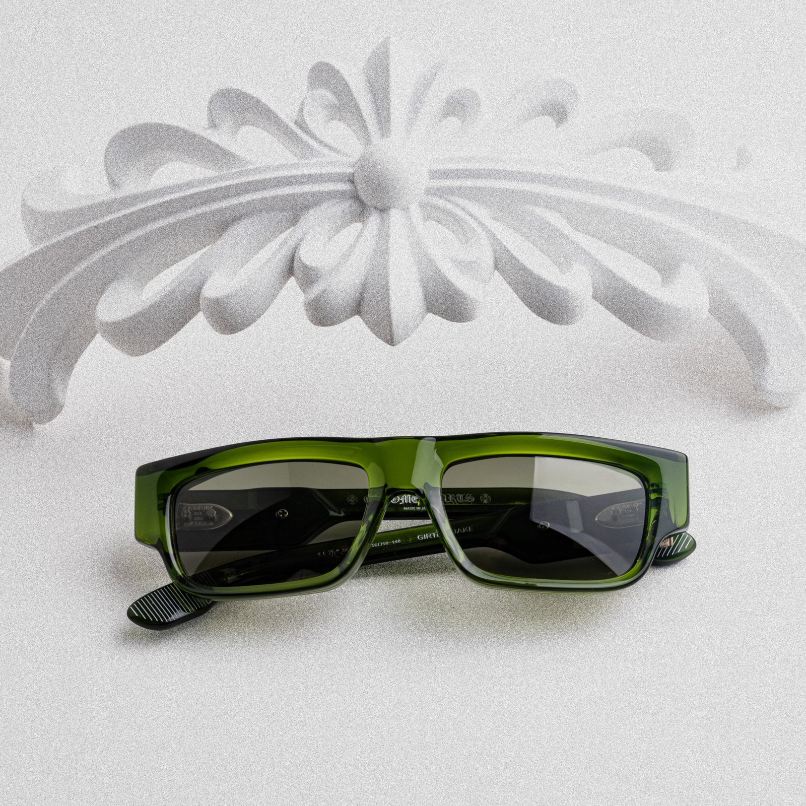 CHROME HEARTS GIRTH QUAKE DARK OLIVE- 56-18-148 (4)