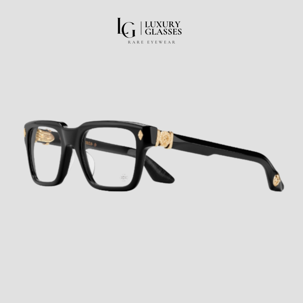 CHROME HEARTS HALLLAMANASS BLACK – 18K GOLD PLATED – 52-21-149 (1)