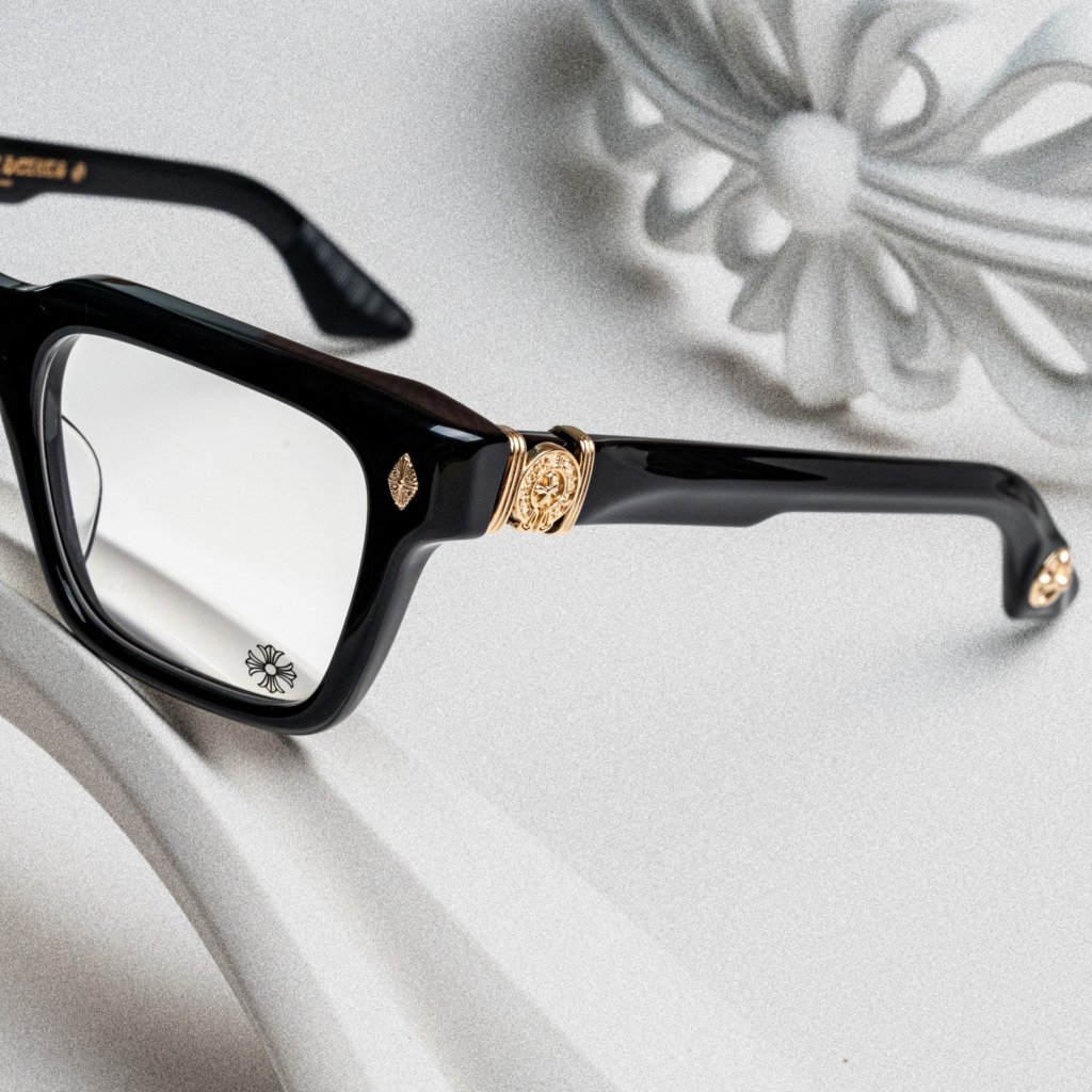 CHROME HEARTS HALLLAMANASS BLACK – 18K GOLD PLATED – 52-21-149 (2)