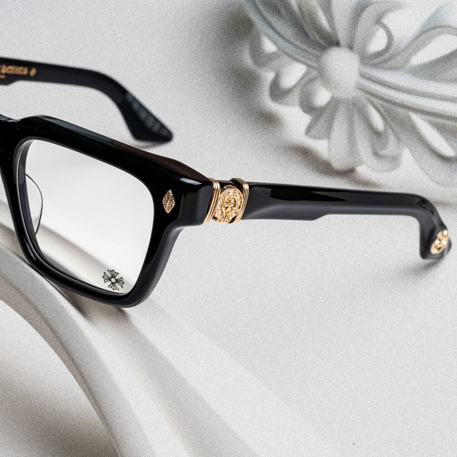 CHROME HEARTS HALLLAMANASS BLACK – 18K GOLD PLATED – 52-21-149 (2)