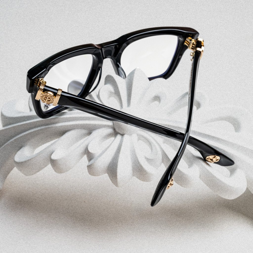 CHROME HEARTS HALLLAMANASS BLACK – 18K GOLD PLATED – 52-21-149 (3)