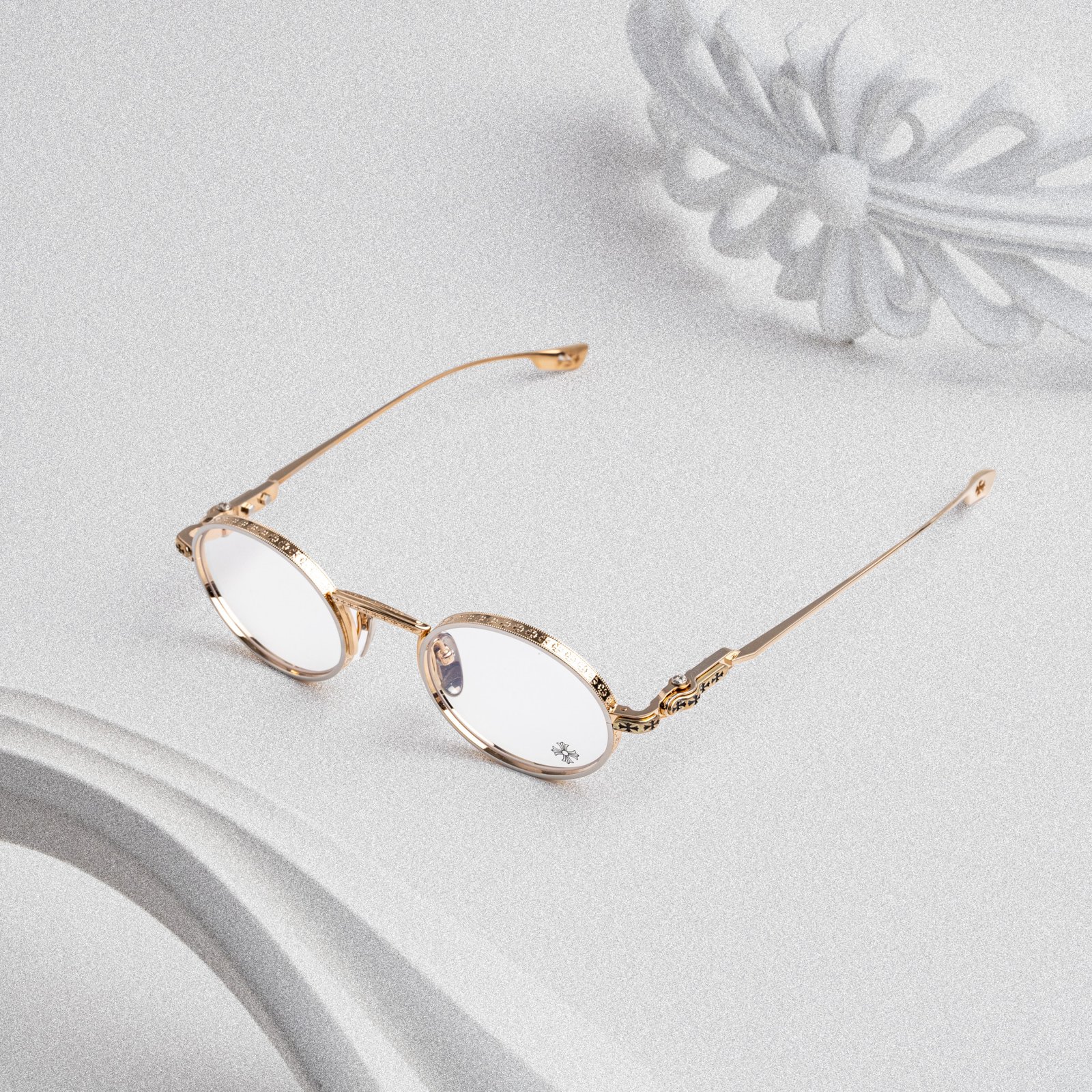 CHROME HEARTS HONEY DIPPED SHINY SILVER GOLD PLATED