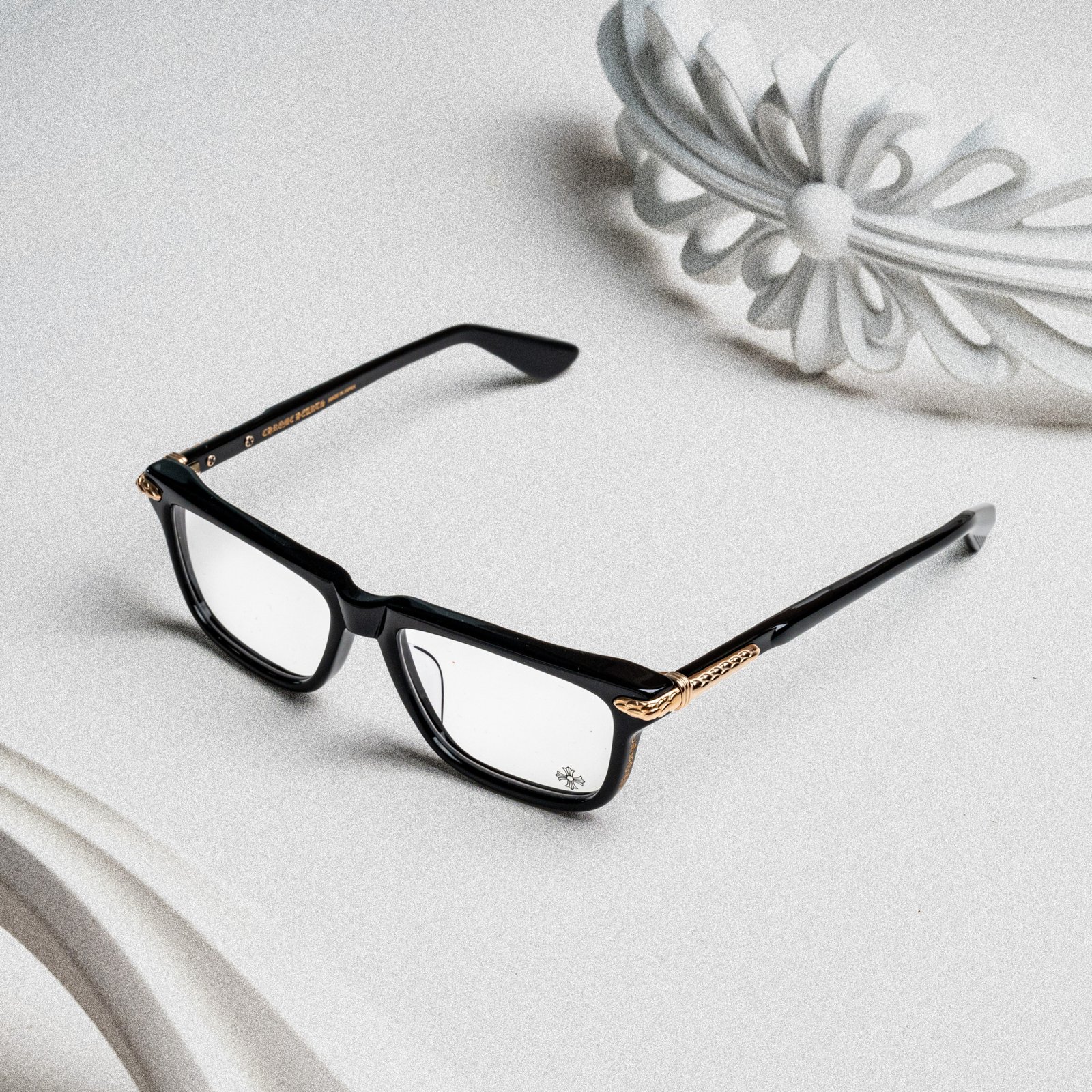 CHROME HEARTS LITTLE DINGER BLACK - 18K GOLD PLATED