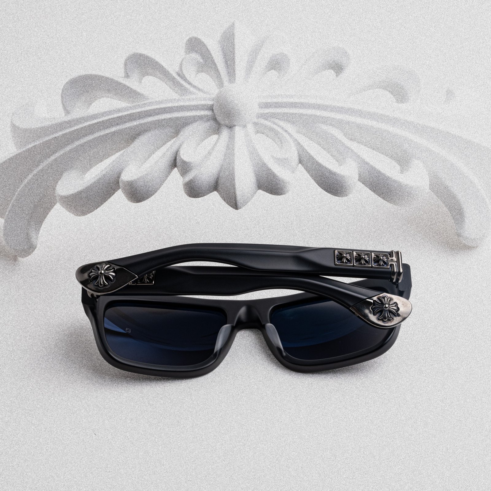 CHROME HEARTS SLUSS BUSSIN II MATTE BLACK – 57-19-148 (3)