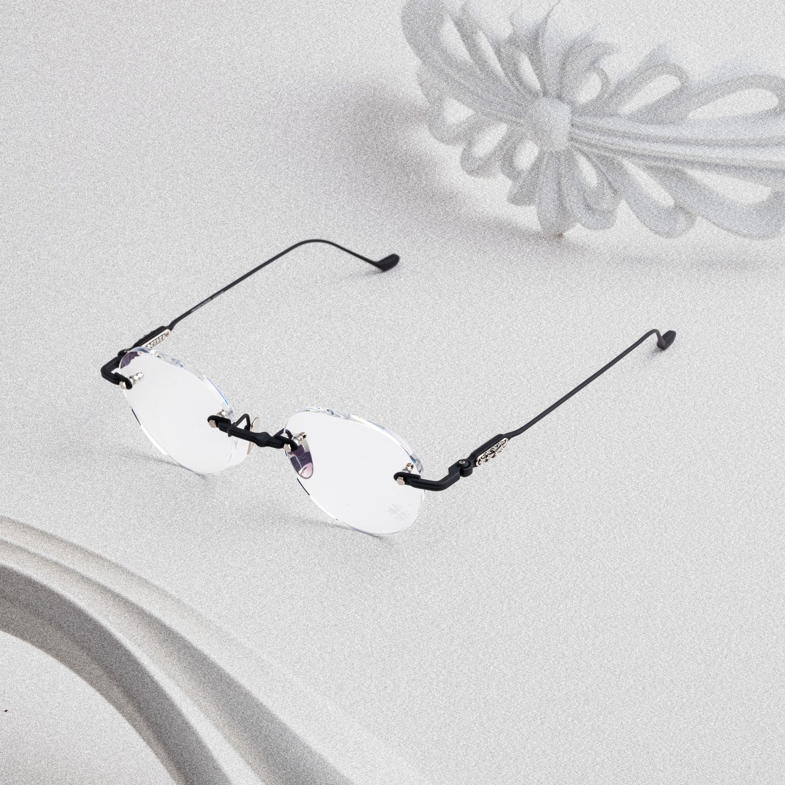 CHROME HEARTS SOFFFFFFFFERS I MATTE BLACK/SHINY SILVER