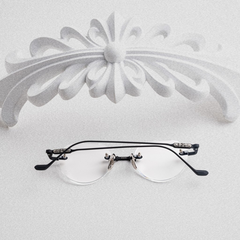 CHROME HEARTS SOFFFFFFFFERS I MATTE BLACK-SHINY SILVER – 50-22-145 (3)