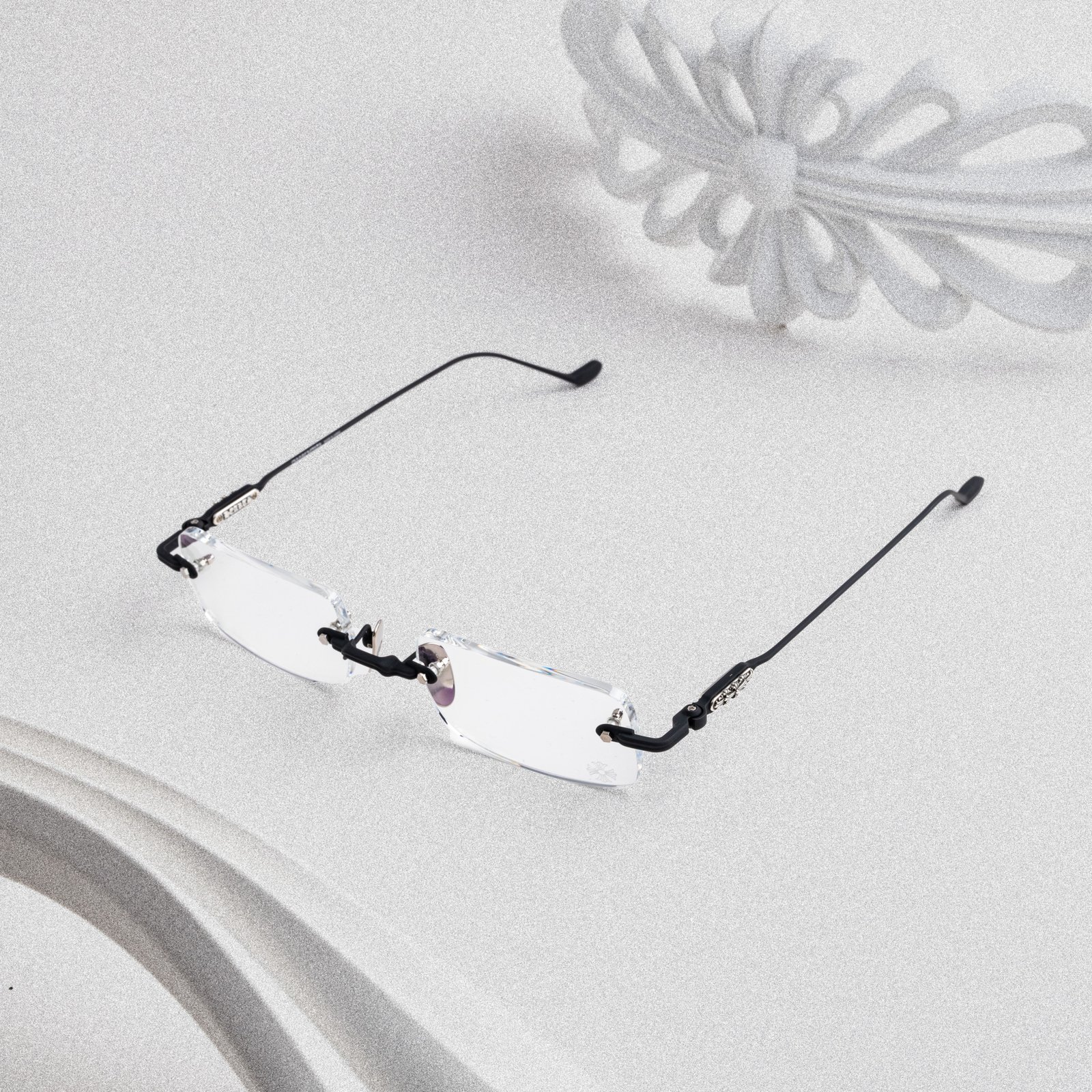 CHROME HEARTS SOFFFFFFFFERS II MATTE BLACK/SHINY SILVER