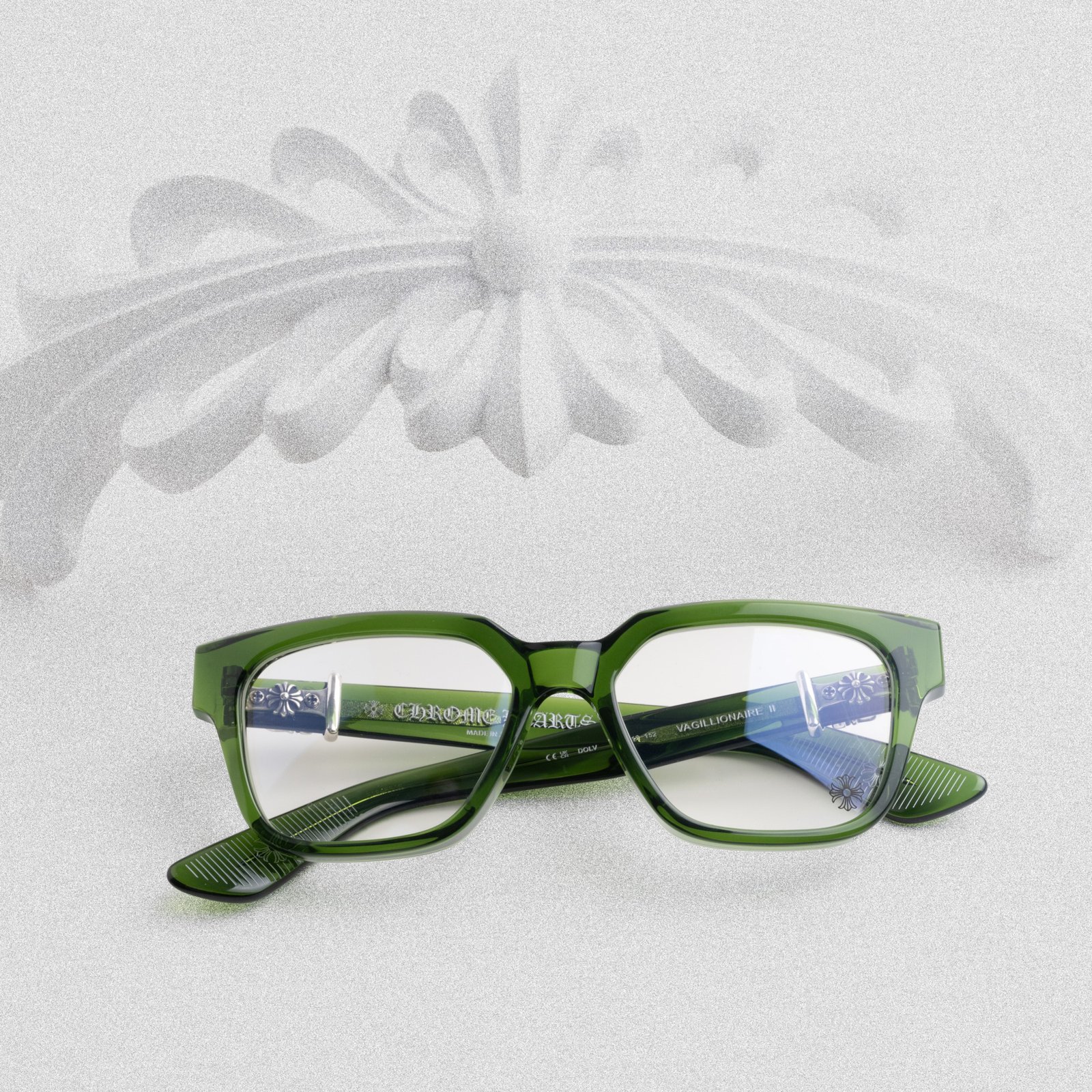 CHROME HEARTS VAGILLIONAIRE II DARK OLIVE – 54-19-152 (4)