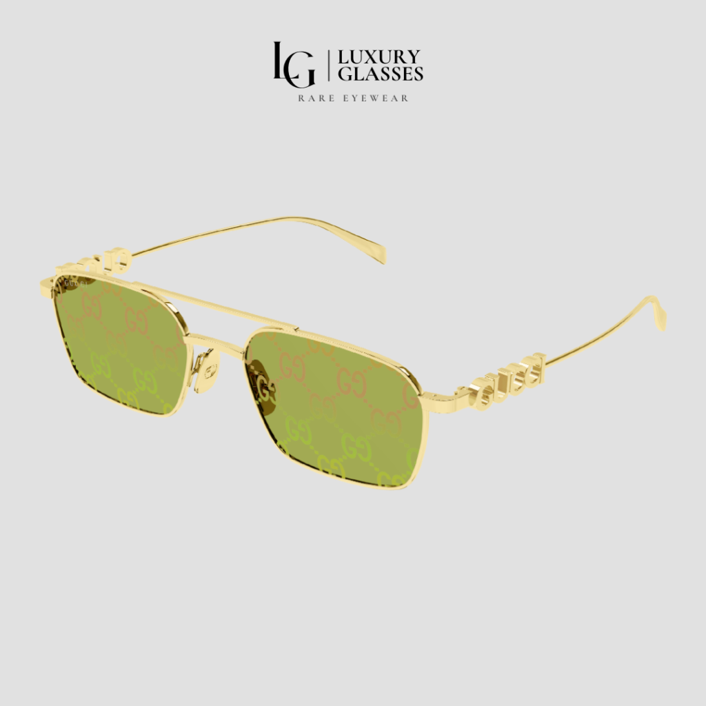 GUCCI GG1804S 002 GOLD GREEN – 54-19-145 (1)