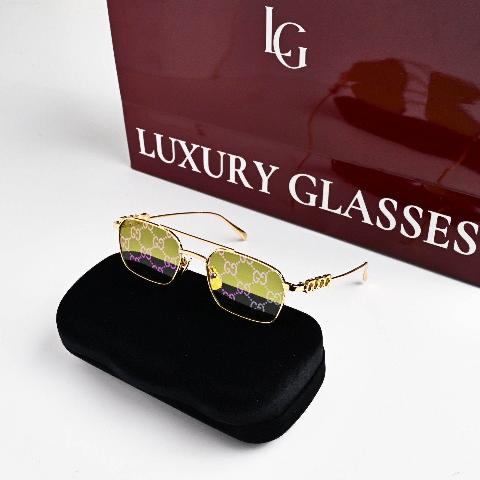 GUCCI GG1804S 002 GOLD GREEN