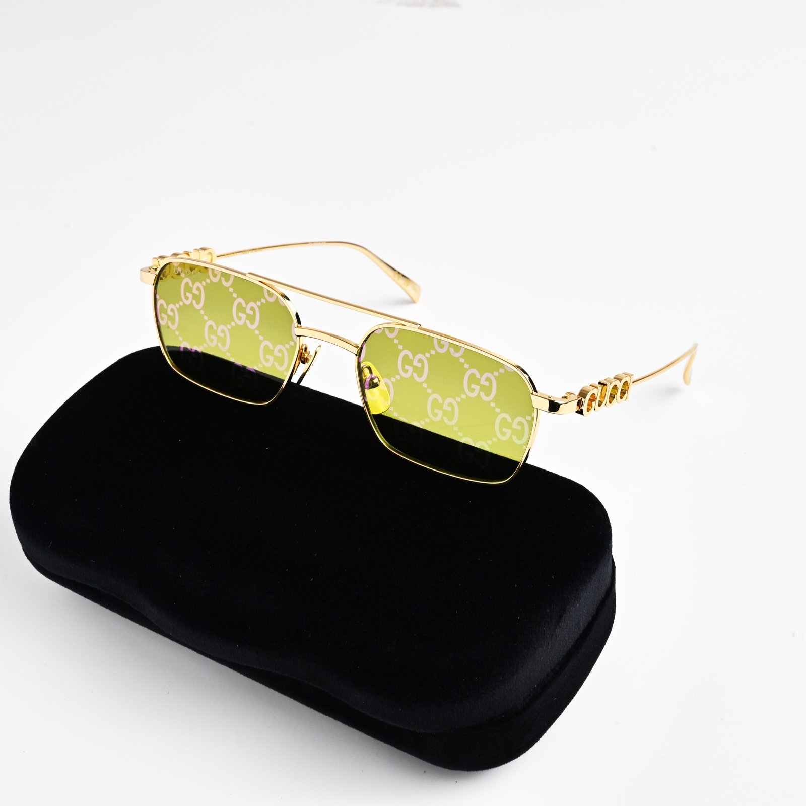 GUCCI GG1804S 002 GOLD GREEN – 54-19-145 (2)