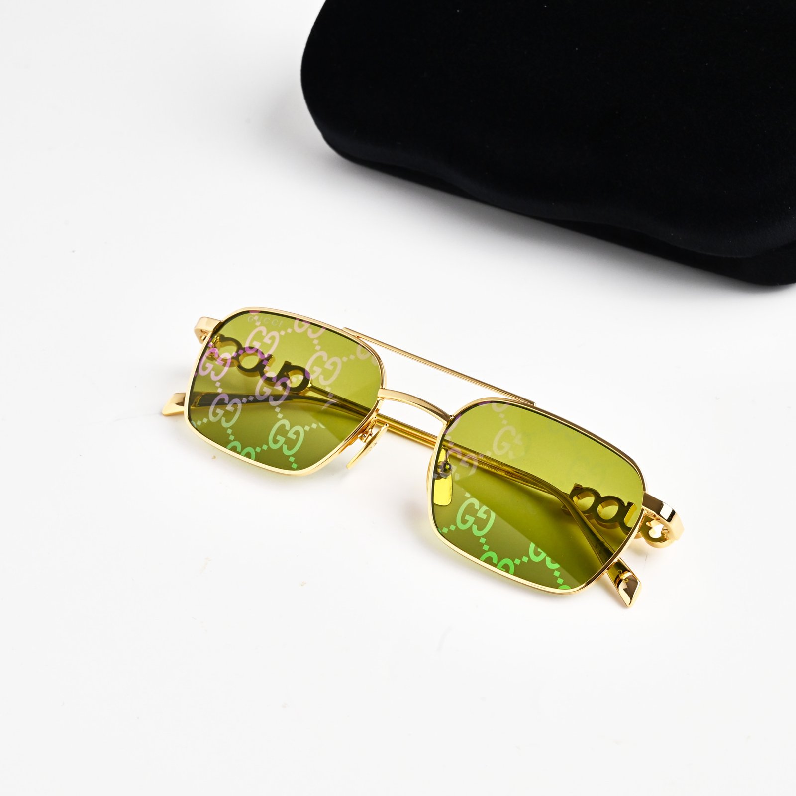 GUCCI GG1804S 002 GOLD GREEN – 54-19-145 (3)