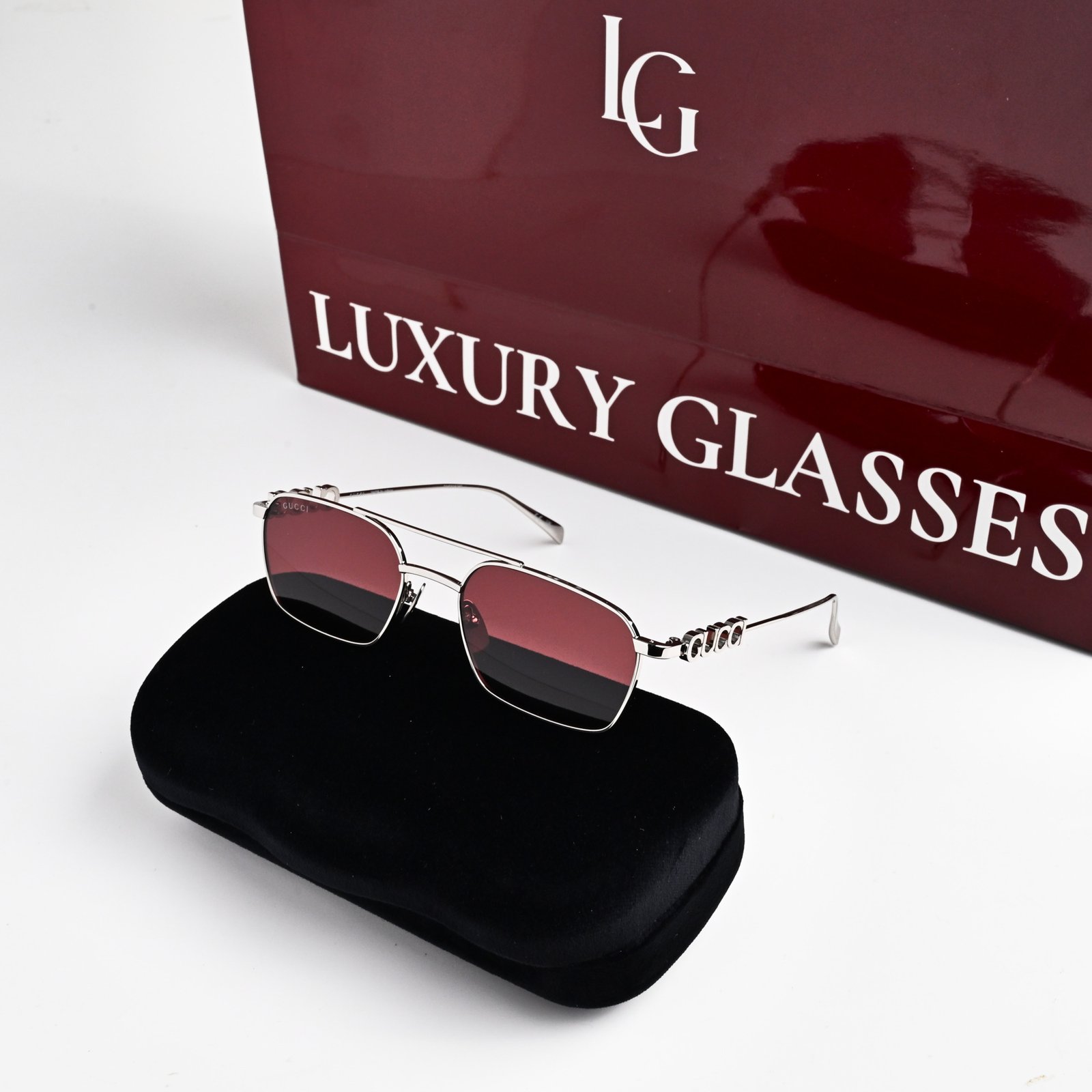 GUCCI GG1804S 004 SILVER RED