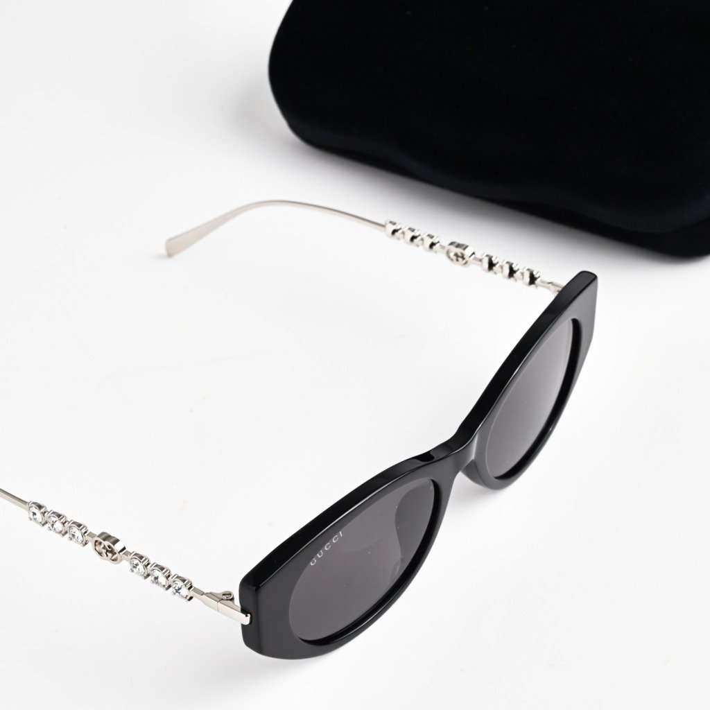 GUCCI GG1970SA 002 SILVER BLACK DARK – 54-19-145 (5)