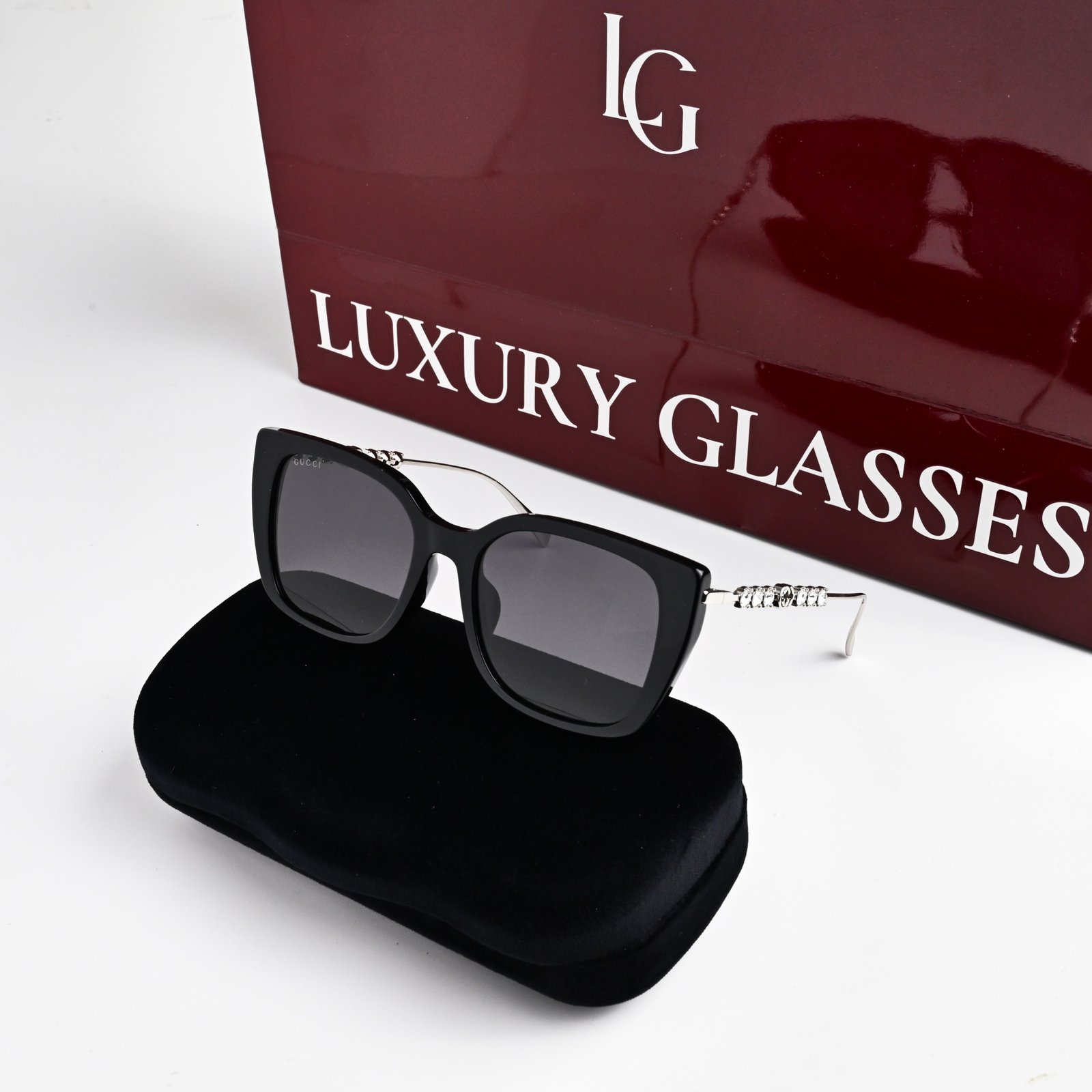 GUCCI GG1971SA 002 SILVER BLACK DARK