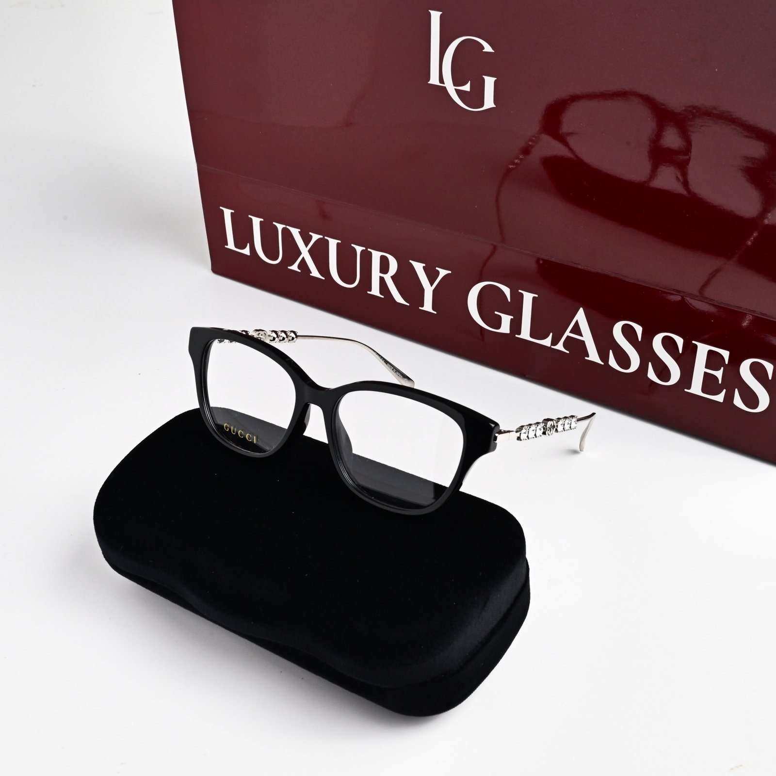 GUCCI GG1972OA 002 SILVER BLACK