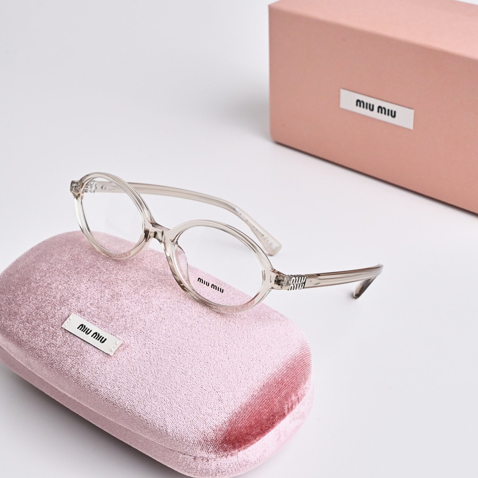 MIU MIU MU 01XV 12U1O1 HEMP TRANSPARENT