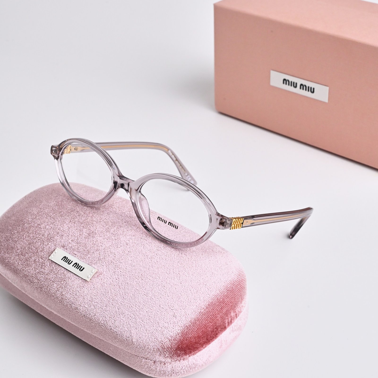 MIU MIU MU 01XV 12W1O1 TRANSPARENT MAUVE
