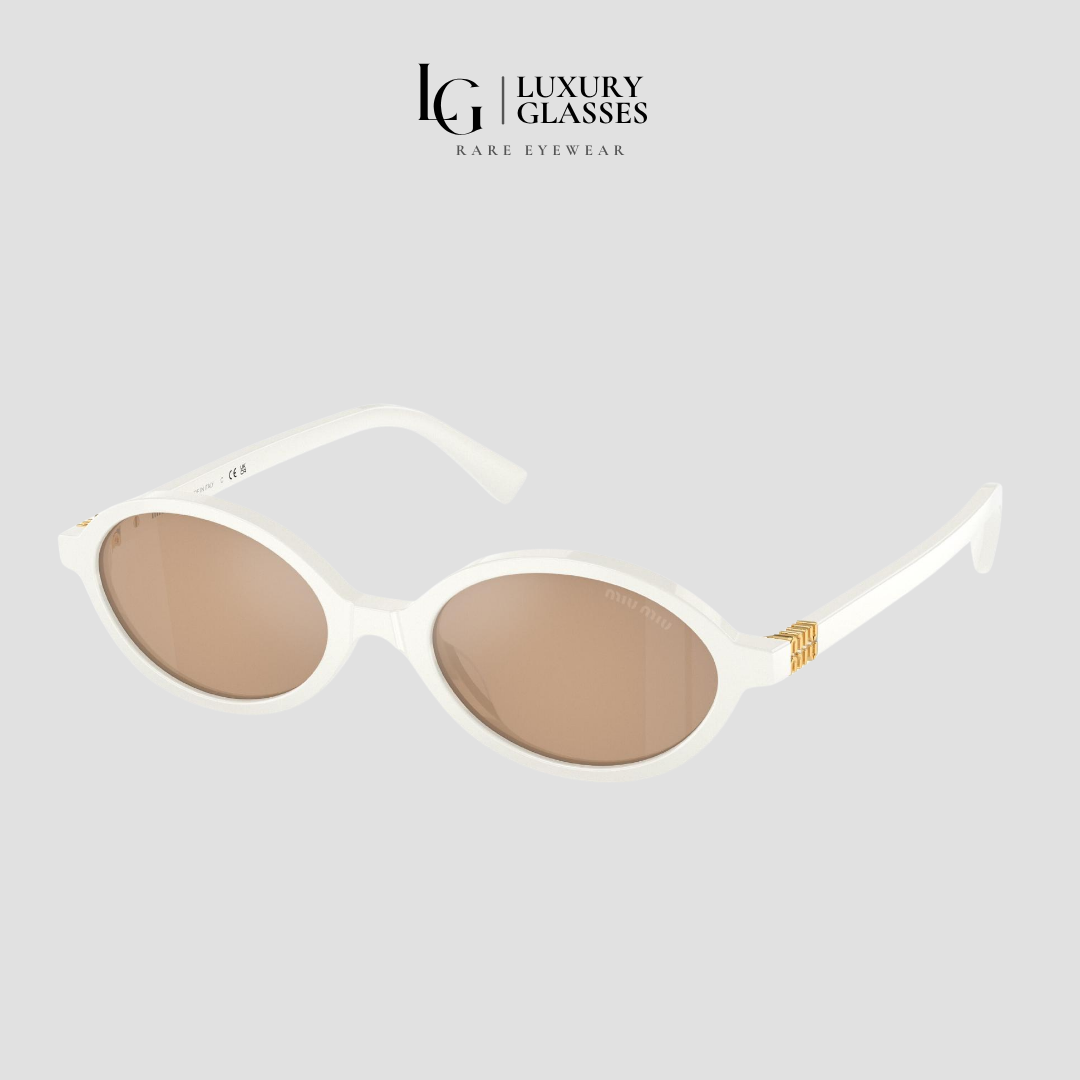 MIU MIU MU 04ZS 14240D WHITE ORANGE MIRROR