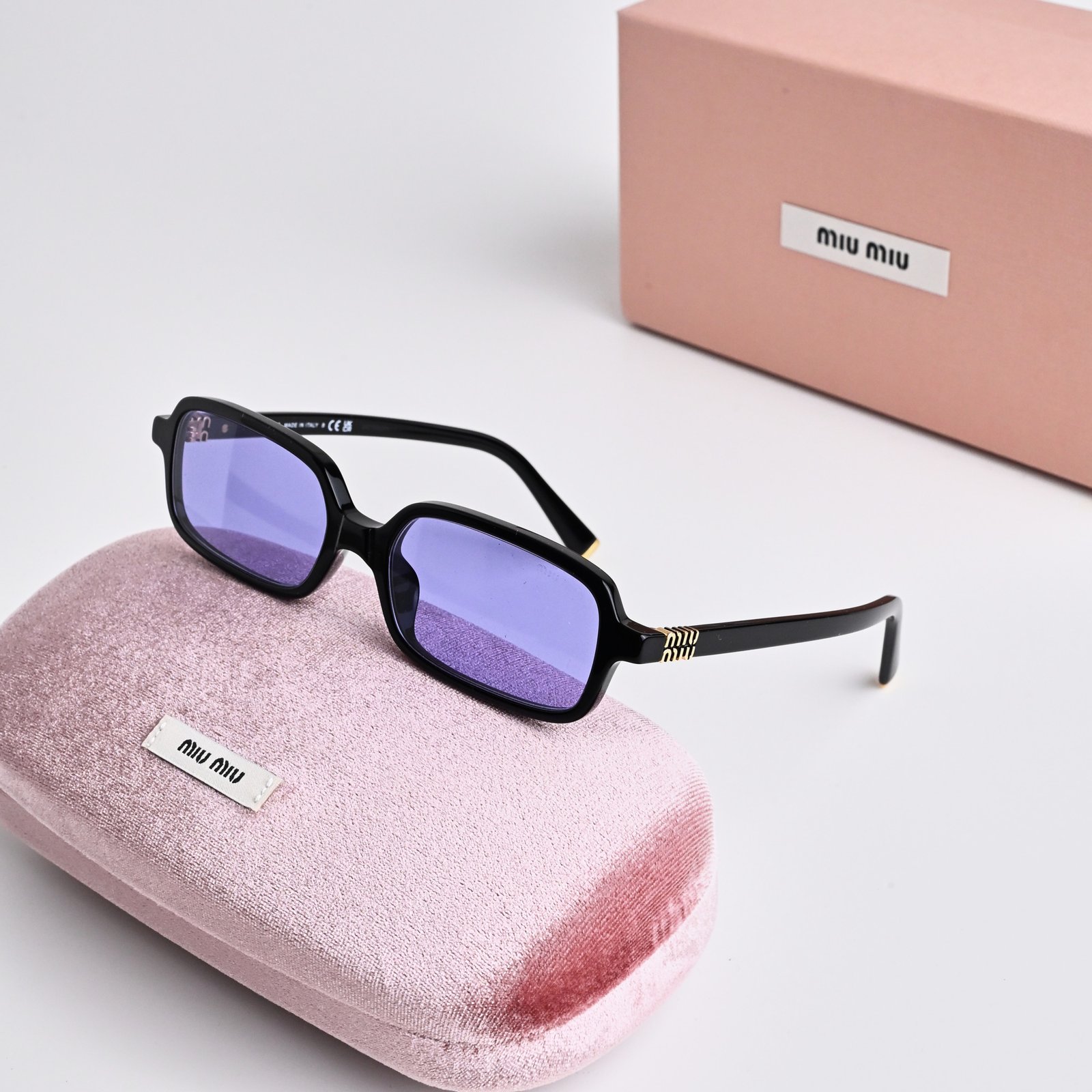 MIU MIU MU 11ZS 16K01O BLACK PURPLE