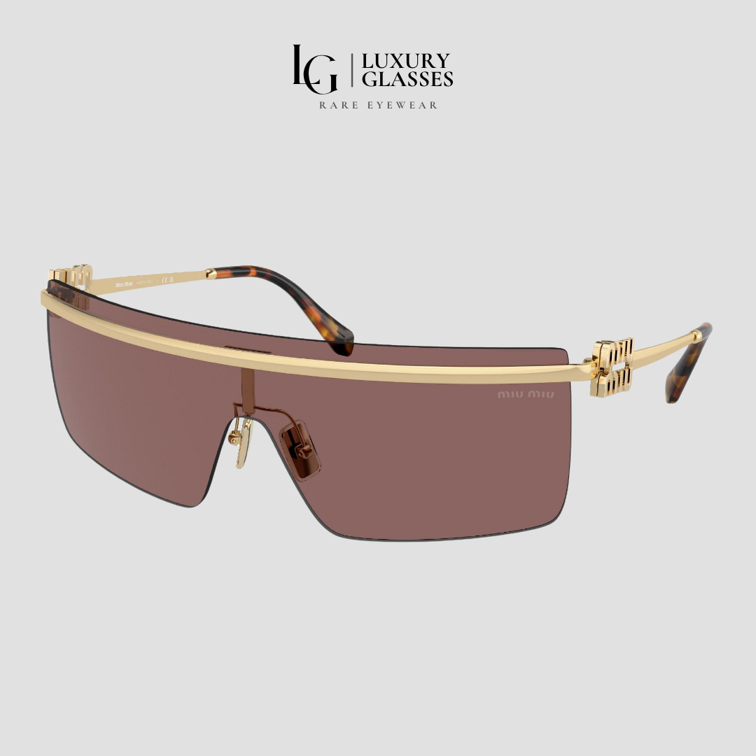 MIU MIU MU 50ZS ZVN70D PALE GOLD BROWN MIRROR