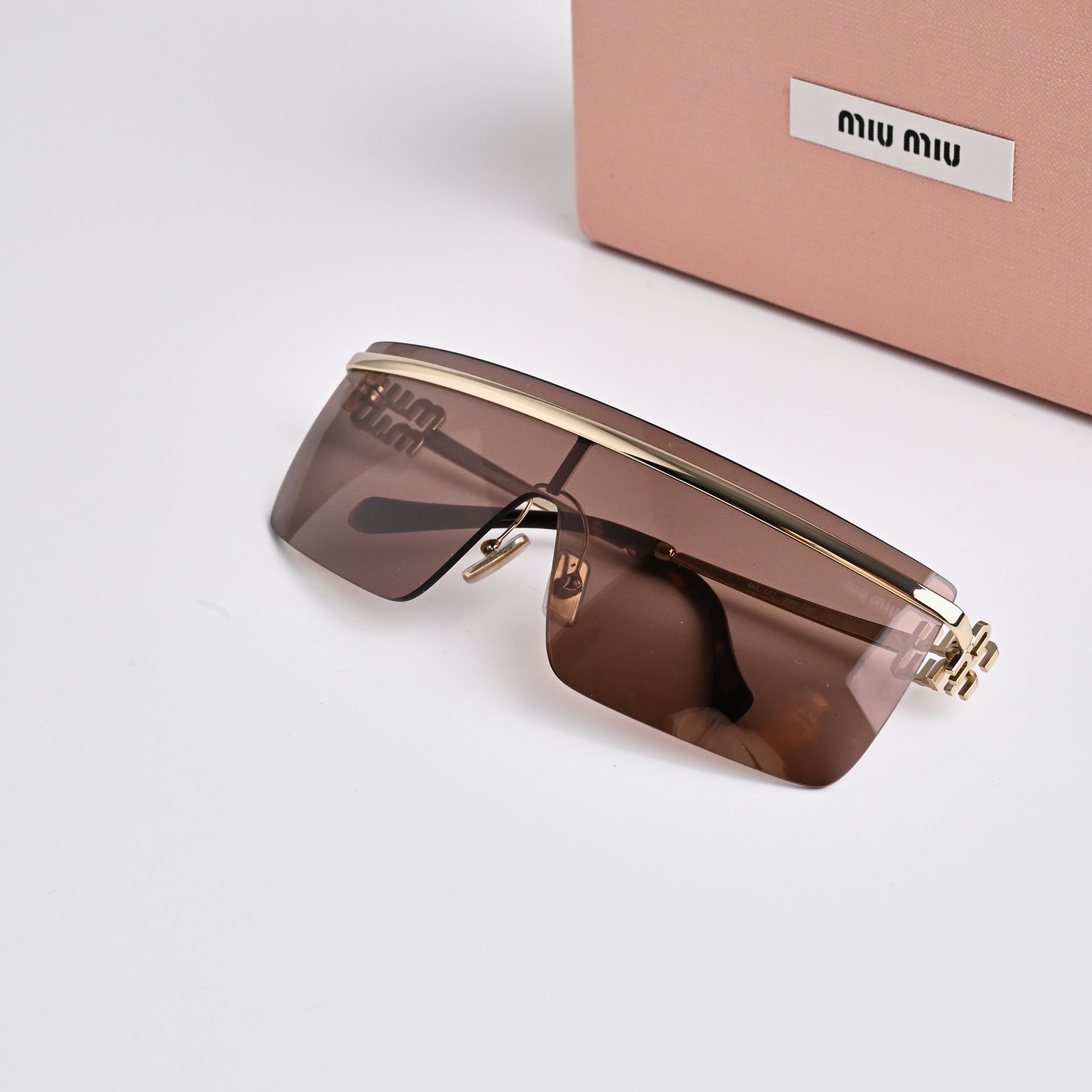 MIU MIU MU 50ZS ZVN70D PALE GOLD BROWN MIRROR – 42-130-146 (2)