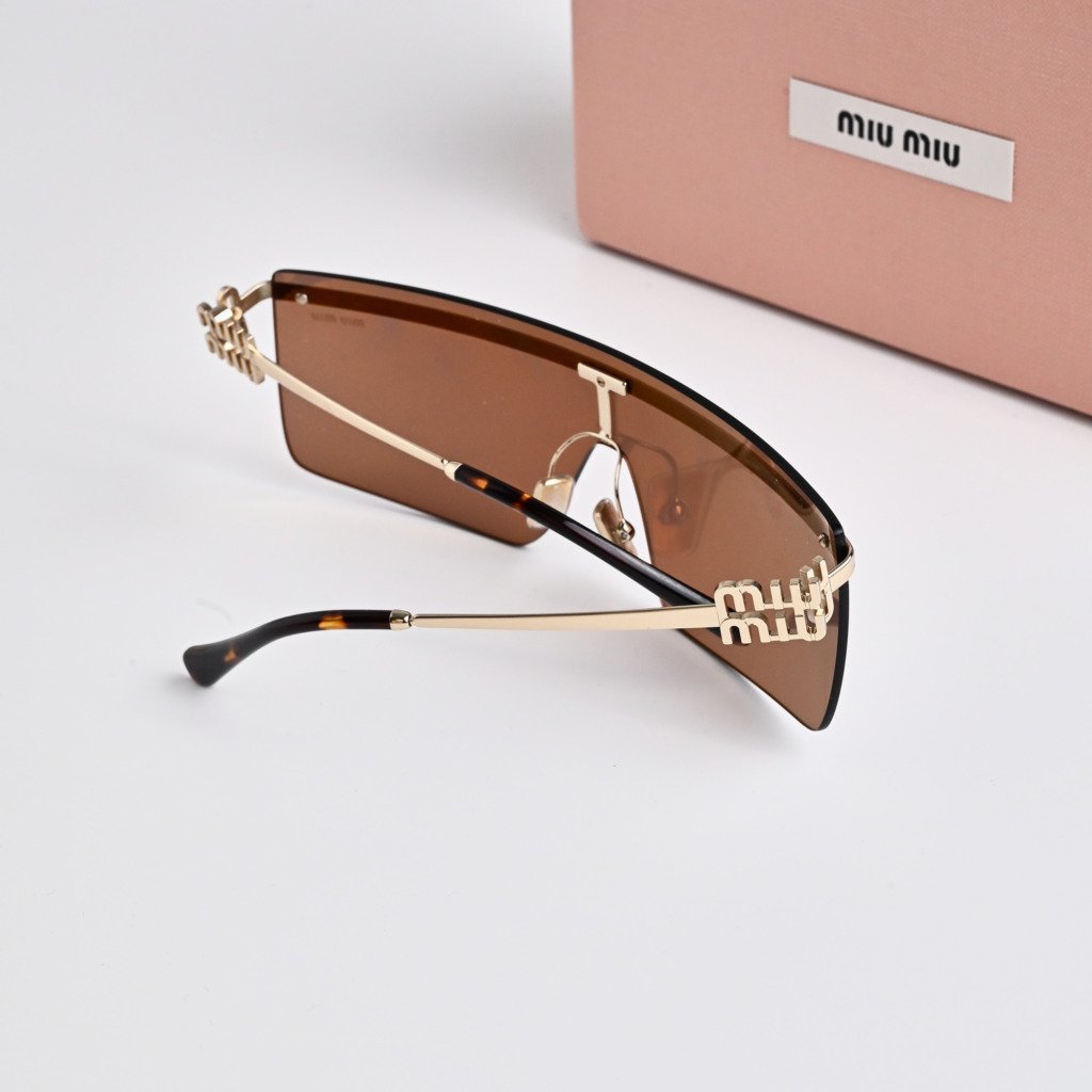 MIU MIU MU 50ZS ZVN70D PALE GOLD BROWN MIRROR – 42-130-146 (3)